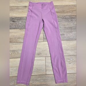 Invigorate HR Tight 25" pink purple Jubi Lululemon cropped length size4 everlux